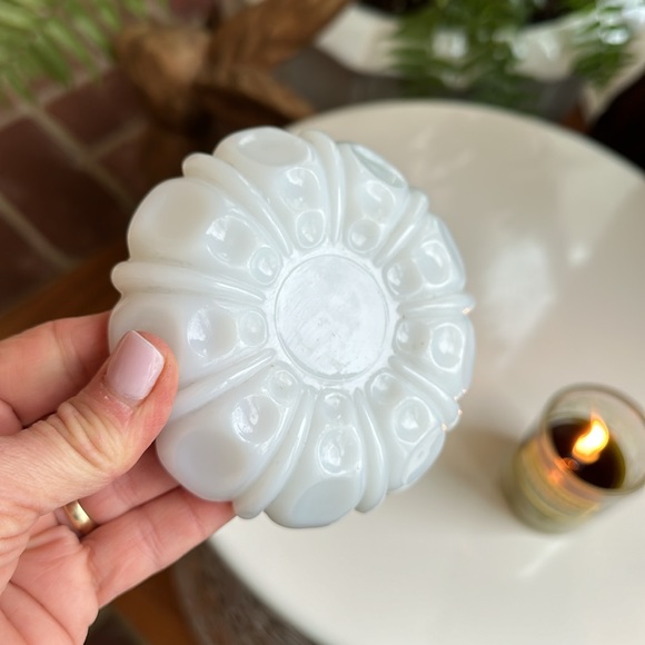 Vintage Milk Glass Coaster - Picture 4 of 6